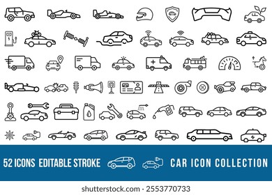 Car icon collection, Car service and repair icons element, car icon set 