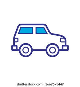 Icono de camión, estilo de color, ilustración vectorial