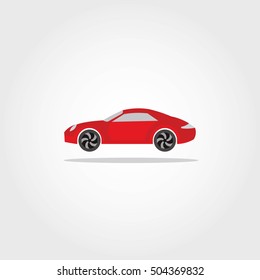 Car Icon with color Vector illustration.