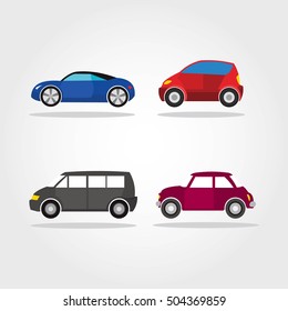 Car Icon with color Vector illustration.