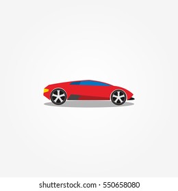 Car Icon with color Vector illustration