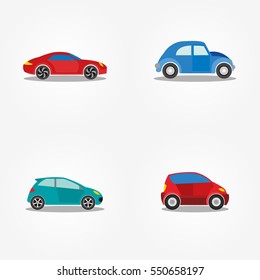 Car Icon with color Vector illustration