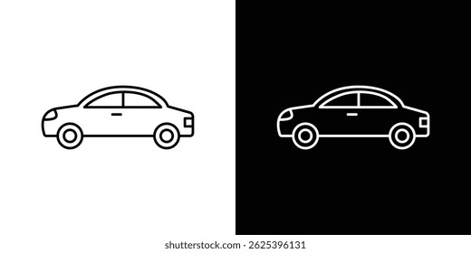 Car icon concept stroke on white background