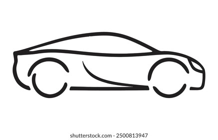 car icon design, outline icon car