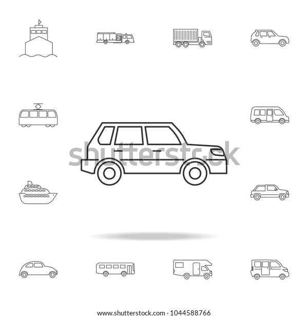 car icon. Detailed\
set of transport outline icons. Premium quality graphic design\
icon. One of the collection icons for websites, web design, mobile\
app on white background