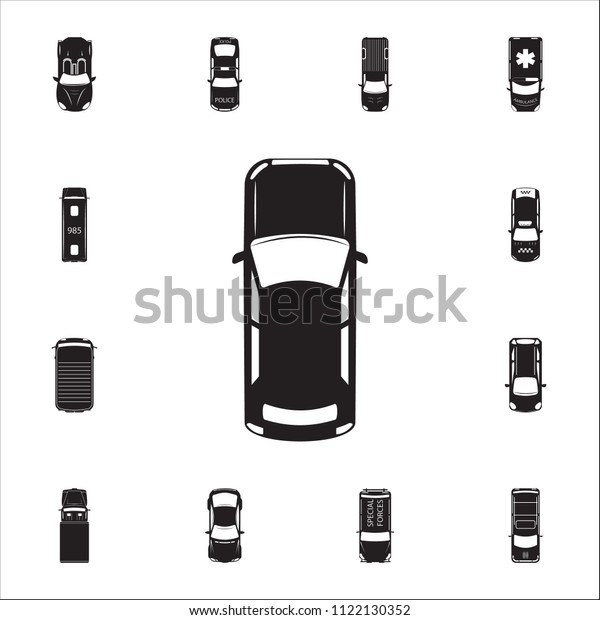 car
icon. Detailed set of Transport view from above icons. Premium
quality graphic design sign. One of the collection icons for
websites, web design, mobile app on white
background