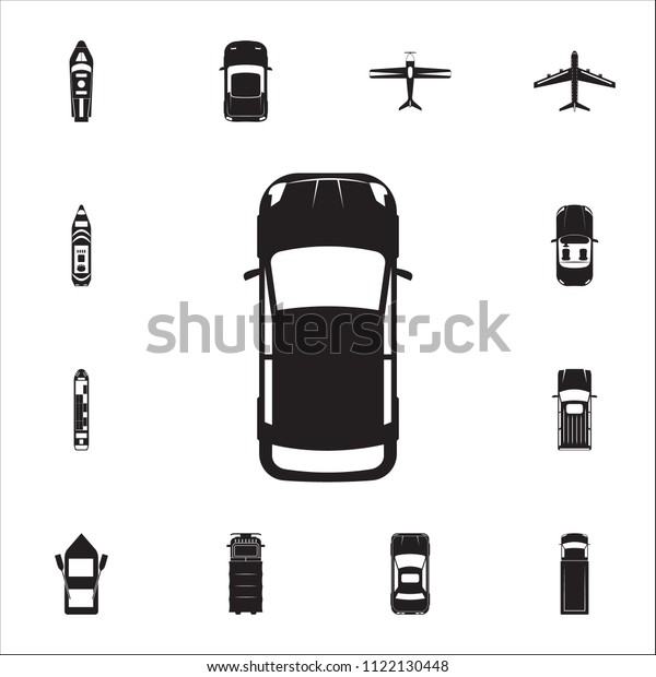 car\
icon. Detailed set of Transport view from above icons. Premium\
quality graphic design sign. One of the collection icons for\
websites, web design, mobile app on white\
background