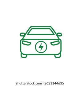 car icon. eco friendly car vector. vector means of transportation. zero emission, green energy, web, technology. Line design style. template design
