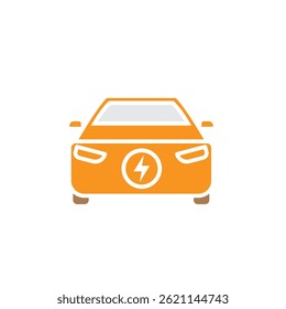 car icon. eco friendly car vector. vector means of transportation. zero emission, green energy, web, technology. Solid design style. template design