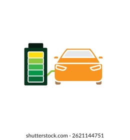 car icon. eco friendly car vector. vector means of transportation. zero emission, green energy, web, technology. Solid design style. template design