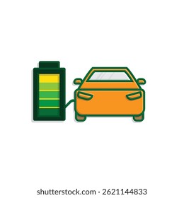 car icon. eco friendly car vector.  vector means of transportation. zero emission, green energy, web, technology. 3d simple design style. template design