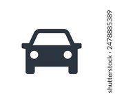 Car Icon editable vector, isolated white background