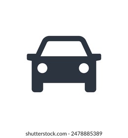 Car Icon editable vector, isolated white background