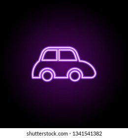 car icon. Elements of Web in neon style icons. Simple icon for websites, web design, mobile app, info graphics