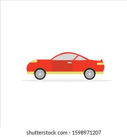 Car  icon  in flat colors style.