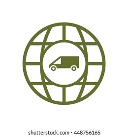 Car  icon. Flat design.