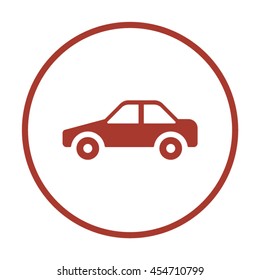 Car  icon. Flat design.