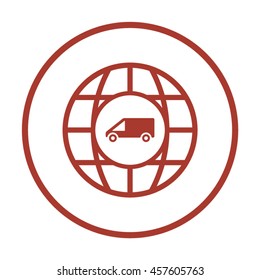 Car  icon. Flat design.