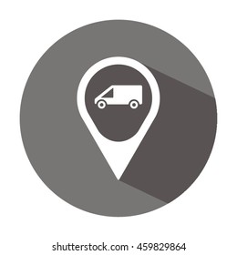 Car  icon. Flat design.
