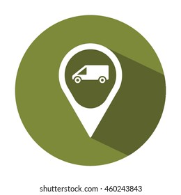 Car  icon. Flat design.