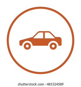Car  icon. Flat design.