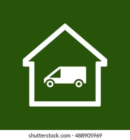 Car  icon. Flat design.