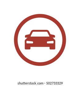 Car icon. Flat design.