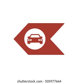 Car icon. Flat design.