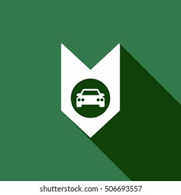 Car icon. Flat design.