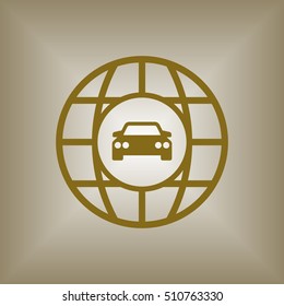 Car icon. Flat design.