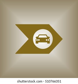 Car icon. Flat design.