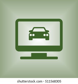 Car icon. Flat design.