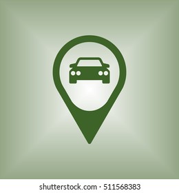 Car icon. Flat design.