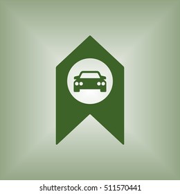 Car icon. Flat design.