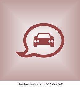 Car icon. Flat design.
