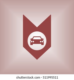 Car icon. Flat design.
