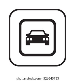 Car icon. Flat design.