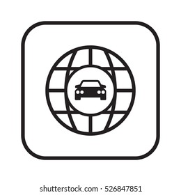 Car icon. Flat design.