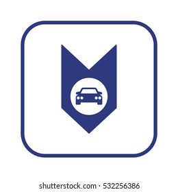 Car icon. Flat design.