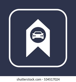 Car icon. Flat design.