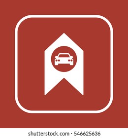 Car icon. Flat design.