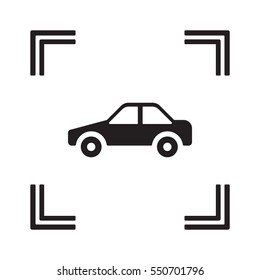 Car  icon. Flat design.