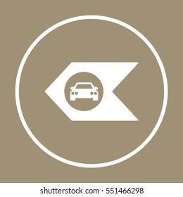 Car icon. Flat design.