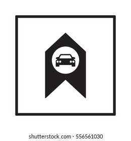 Car icon. Flat design.