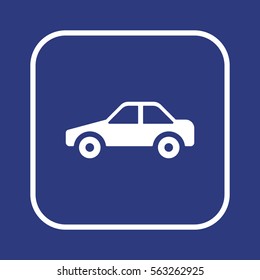 Car  icon. Flat design.