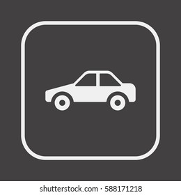 Car  icon. Flat design.