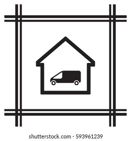 Car  icon. Flat design.