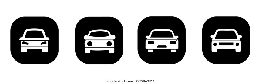Car icon in flat. A car icon design. Stock vector.