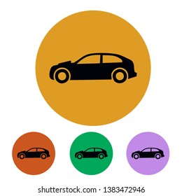 car icon flat design vector 