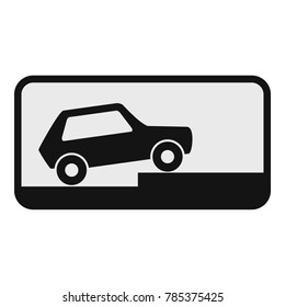 Car icon. Flat illustration of car vector icon for web